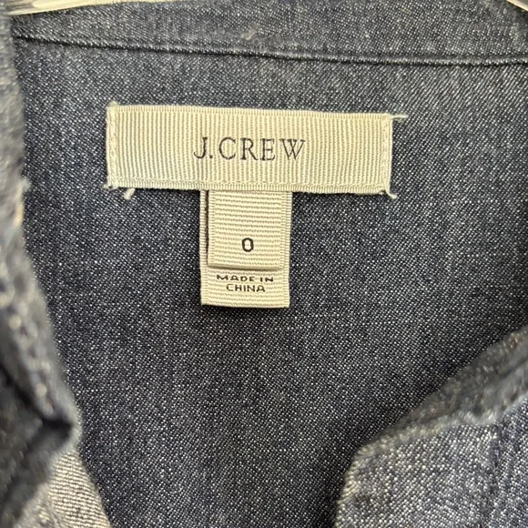 J. Crew Indigo Denim Long Sleeve Shirt - Picture 2 of 2